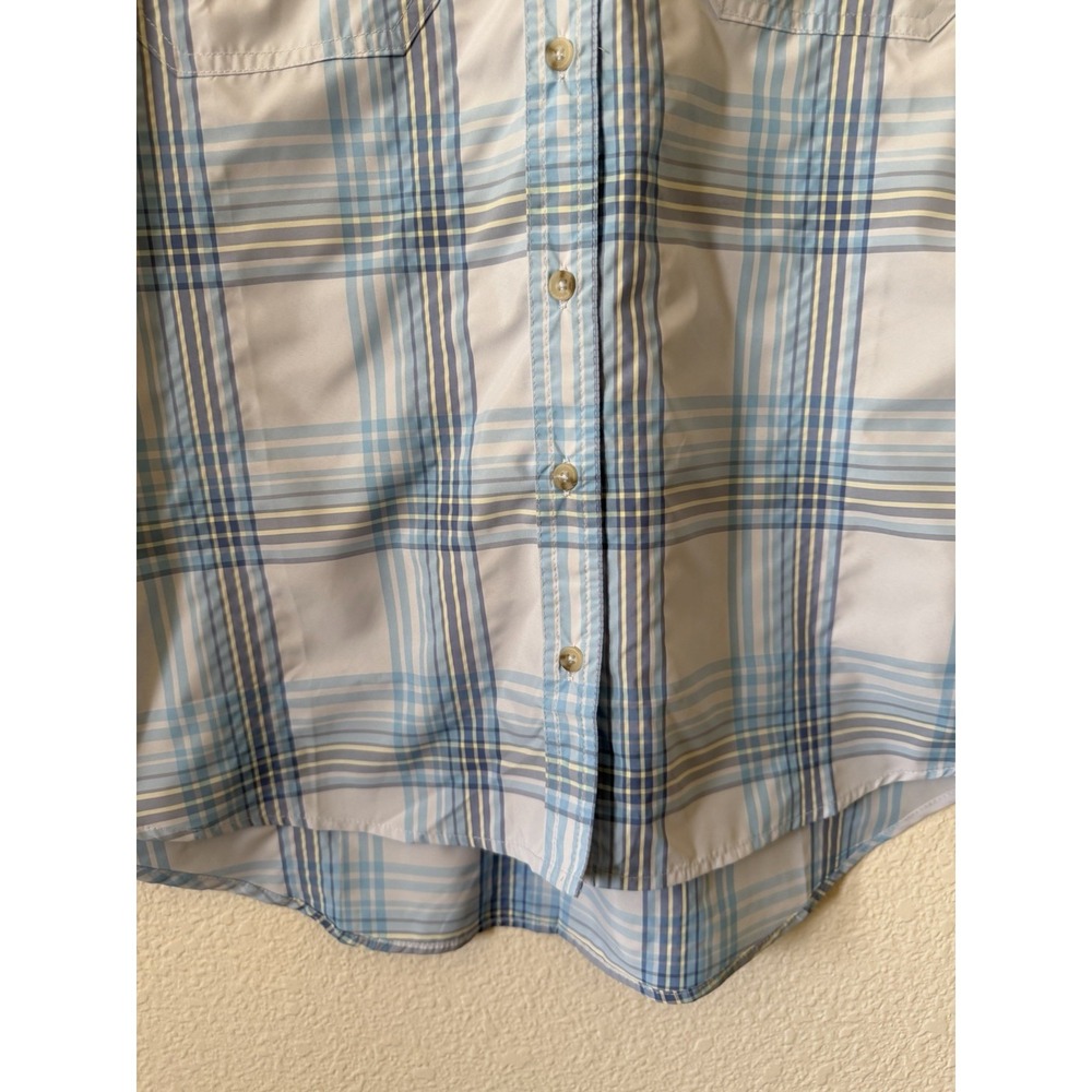 Eddie Bauerโ Women's Shirt XL Plaid Short Sleeve UPF 50 Hiking Outdoor Camping - Picture 5 of 14